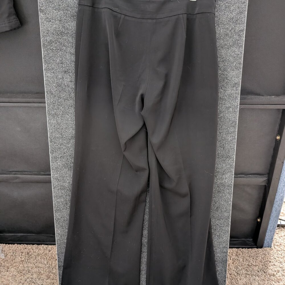 Wide-Leg Cuffed Black Dress Pants - Picture 5 of 5